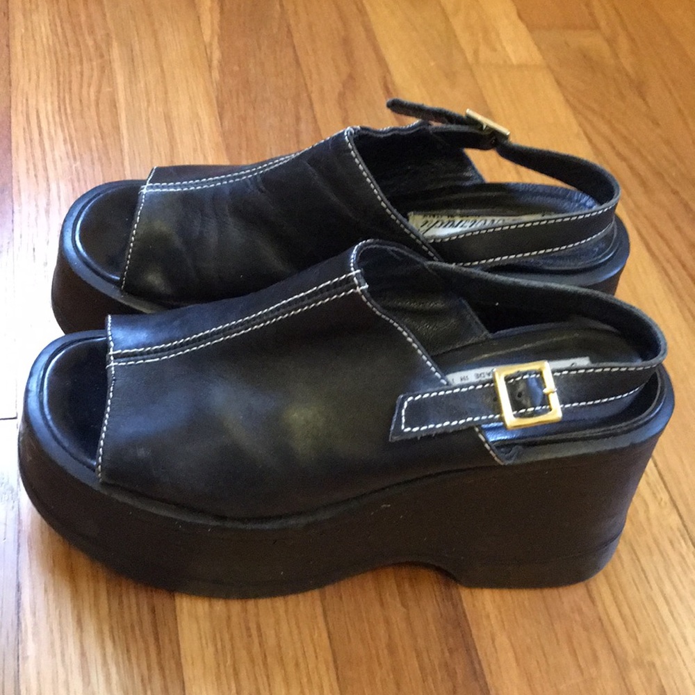 Vintage black platforms